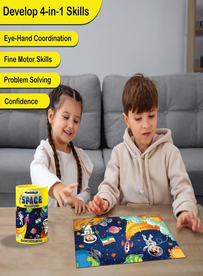 WONDRBOX 60 pcs Space Jigsaw Puzzle Birthday Party Favor and Return Gifts for Kids Ages 5 6 7 8 9 10 11 12 Year Old Boys and Girls - Image 3